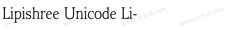Lipishree Unicode Li字体转换